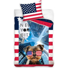 Ņujorkas kokvilnas gultas veļa 140x200 New York City 8290 NY 9001