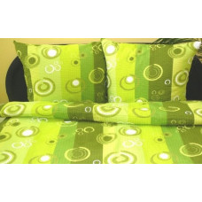 Mizas pakaiši 200x220 raksts 95/1 Green moons - pogu gredzeni 100% bieza kokvilna