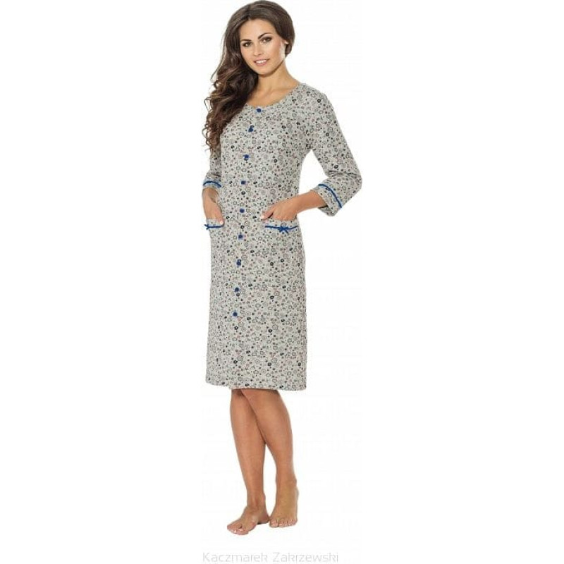 Sieviešu īss stepēts peldmētelis 213, izmērs 2XL, pelēks