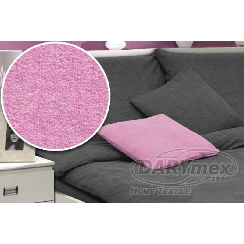 Frotē spilvendrāna 50x60 005, gaiši rozā, vienkrāsaina
