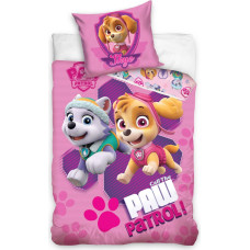 Kokvilnas gultas veļa 160x200 C Paw Patrol PAW9001 rozā fons 2793