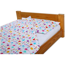 Kokvilnas gultas veļa 140x200 287N baloni krāsaini baloni