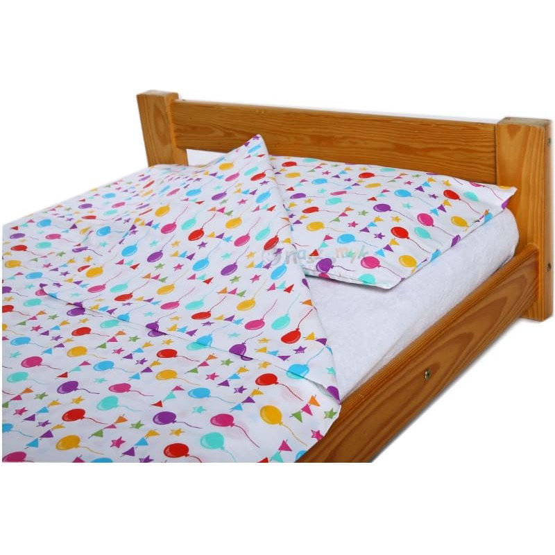 Kokvilnas gultas veļa 140x200 287N baloni krāsaini baloni