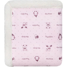 Minky Velour aitas sega 80x90 628 Printed Rozā