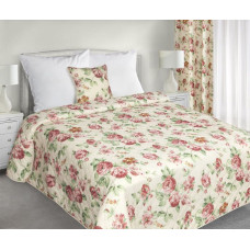 Ania roses krēmkrāsas gultas pārklājs 170x210