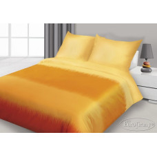 Satīna gultas veļa 200x220 Rainbow oranža nokrāsa
