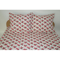 Mizas pakaiši 180x200 41E Mazas sarkanas rozes rāvējslēdzējs 100% kokvilna