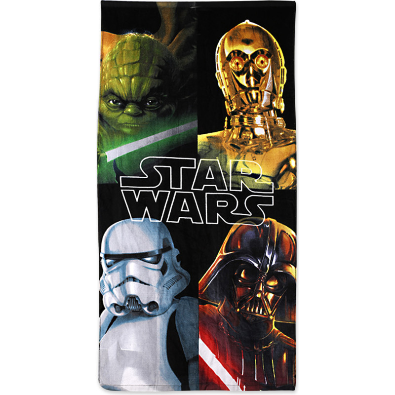 Pludmales dvielis 70x140 Star Wars 8078 Star Wars Yoda Kylo Ren