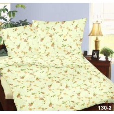 Mizas pakaiši 140x200 R130/2 Krēmkrāsas ziedi ar pogām 100% bieza kokvilna