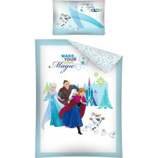 Kokvilnas gultas veļa 100x135 Frozen Frozen 1571 Anna Elsa Kristoff Olaf 16 A