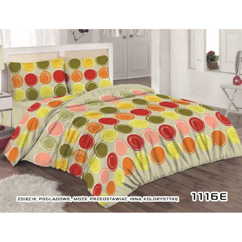 Mizas pakaiši 140x200 1116E Krāsaini apļi uz zaļa fona