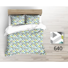 Kokvilnas gultasveļa 140x200 1152E rombveida ģeometrija