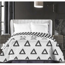 Decoking Dekoratīvs gultas pārklājs 240x260 Hypnosis Hypnotizing Triumph šaha galda trīsstūri balti melni