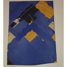 Traipu izturīgs galdauts, salvetes, 30x30, komplektā 6, apdrukāta, ģeometrija, tumši zila, zema cena