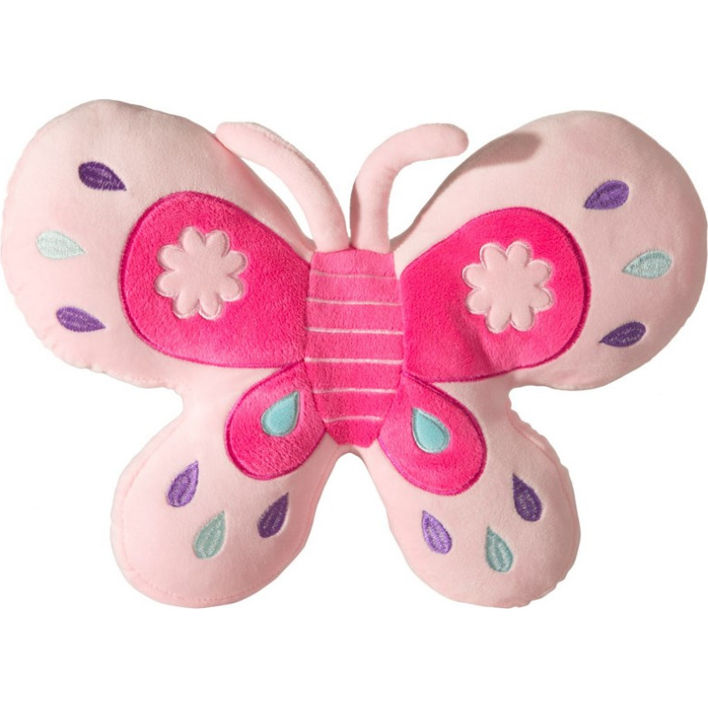 Veidots spilvens 37x27 Girl 2 Butterfly rozā mīksta rotaļlieta 1153