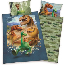 Kokvilnas gultas veļa 160x210 The Good Dinosaur 4724 The Good Dinosaur Disney spilvendrāna 50x70