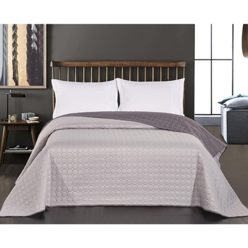 Decoking Dekoratīvs divpusējs gultas pārklājs 200x220 Salise, tērauds, sudrabs