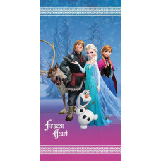 Pludmales dvielis 70x140 Frozen Frozen 5062 Anna Elsa Olaf Kristoff Sven kokvilna