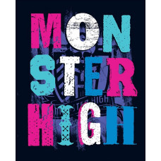 Flīsa sega 120x150 Monster High, krāsains uzraksts 4280