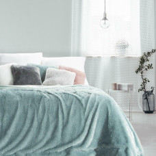 Segas gultas pārklājs 200x220 piparmētru pinkains Tiffany pleds