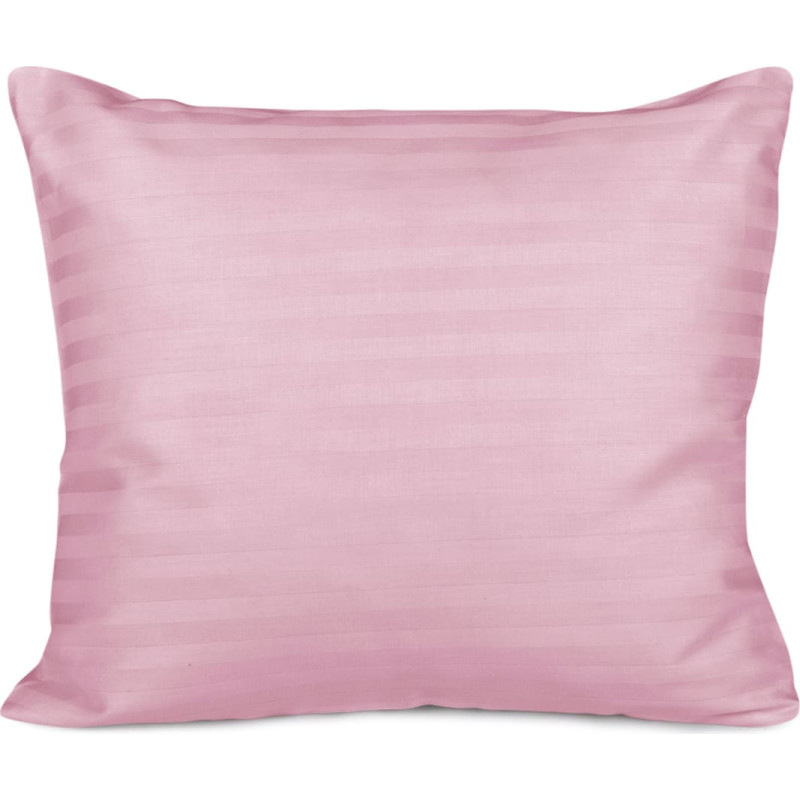 Satīna spilvendrāna 70x80, rozā, vienkrāsainas svītras, Cizgili, damasts