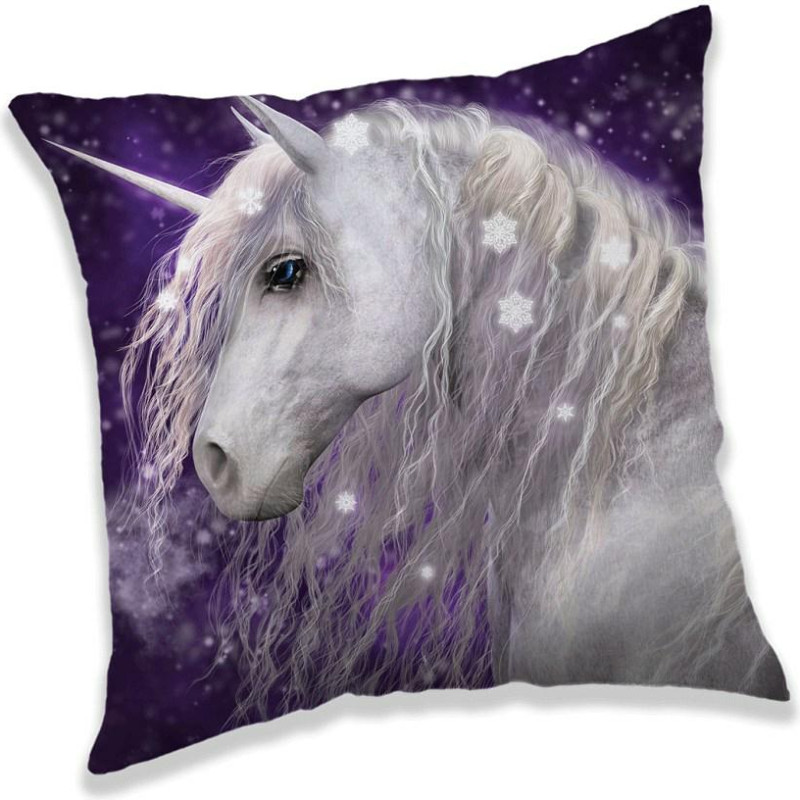 Bērnu spilvendrāna 40x40 3D Unicorn 8804 Unicorn zirgu ponijs