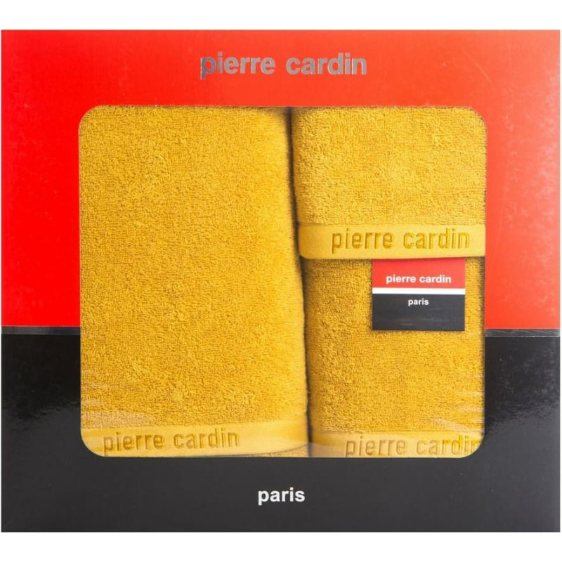Evi dvieļu komplekts 3-daļīgā kastē. sinepes 430g/m2 Pierre Cardin