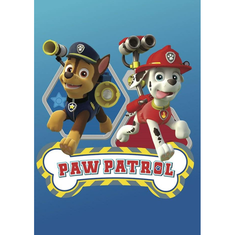 Flīsa sega 100x150 Paw Paw Patrol 4376 zils bērnu pleds