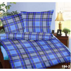 Mizas spilvendrāna 70x80 184/2 zilas rūtainas kokvilnas pogas