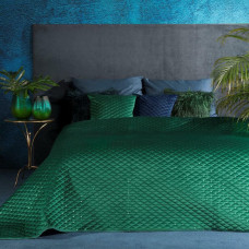 Dekoratīvais gultas pārklājs 200x220 Emina zaļš