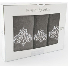 Dvieļu komplekts kastītē, 3 gab.Sultāns, grafīta ornaments