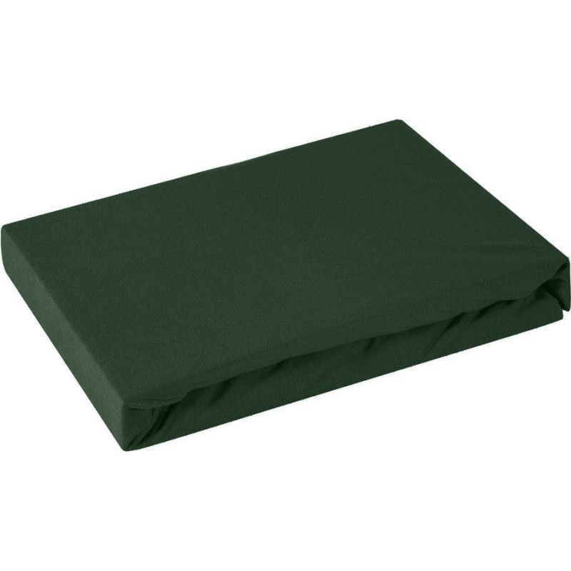 Džersija palags ar gumiju 240x220 tumši zaļš augstajam matracim 30 cm 125 g/m2