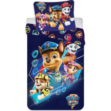 Kokvilnas gultasveļa 140x200 Paw Patrol Paw blue 8020 brigāde automašīnās suņiem spilvendrāna 70x90 bērniem