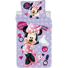 Bērnu gultas veļa 140x200 Mini Minnie Mouse violeta 6540 sirsniņas spilvendrāna 70x90