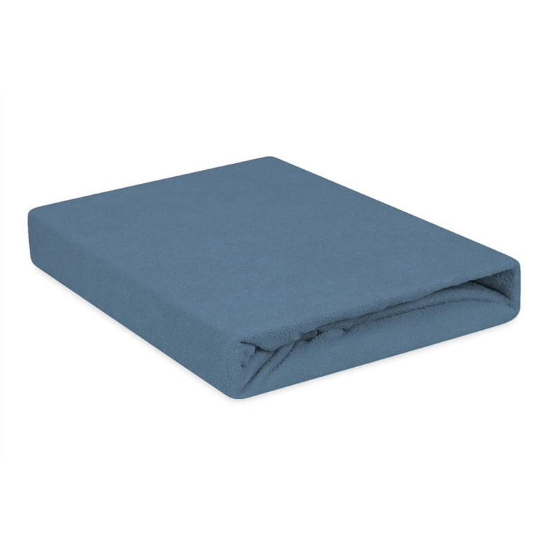 Frotē palags ar gumiju 180x200, tumši zils 25 Classic