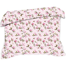 Kokvilnas gultas veļa 180x200 1596E rozā magnolija 1040N