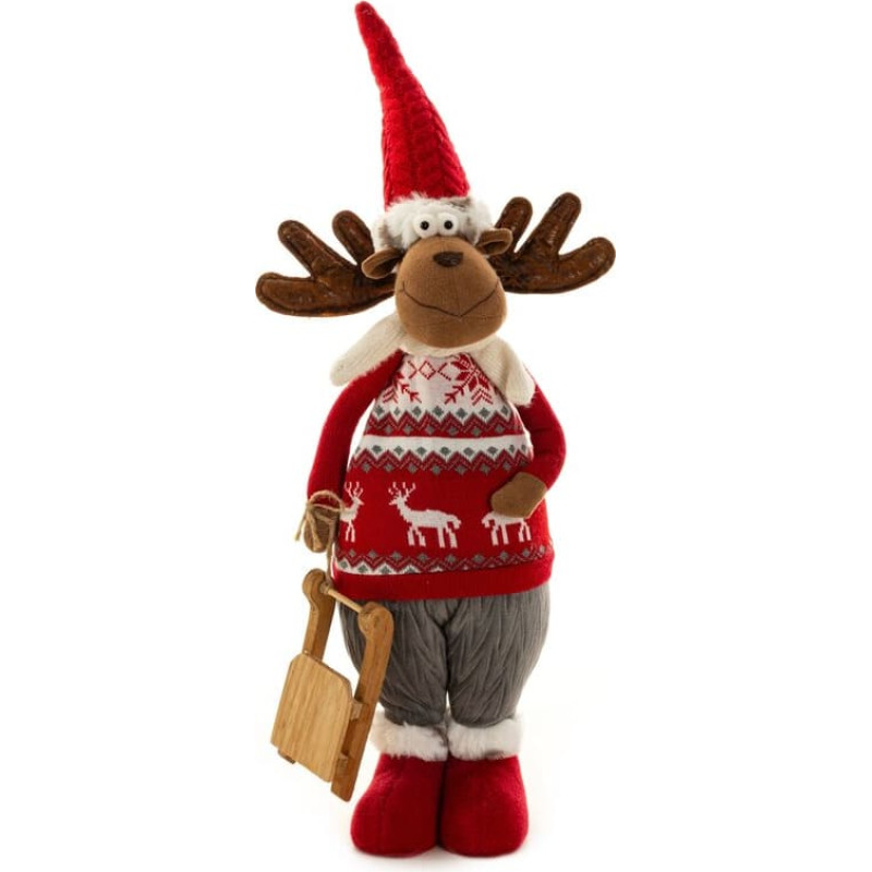 Ziemassvētku rotājums Lelle lelle 19x15x58 sarkana