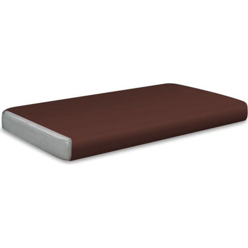 Satīna palags 160x210 brūns bez gumijas