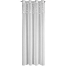 Aizkars 140x250 Ilana balts sudrabs gatavs ar F10 starplikām