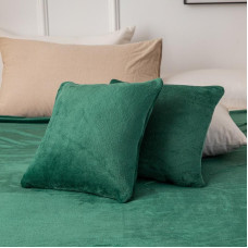 Dekoratīvā spilvendrāna 40x40 Solo pudele zaļa, izgatavota no mikrošķiedras