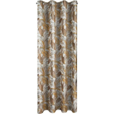 Aizkaru 140x250 Adel smilškrāsas sudraba lapas gatavas ar samta cilpām