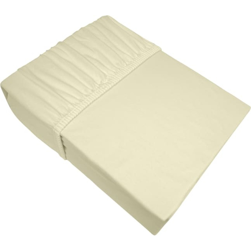 Džersija palags 180x200 krēms ar Frotex elastīgo joslu