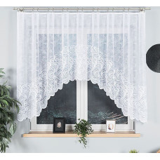 KINGA Gatavs žakarda aizkars, platums 300 x augstums 140cm, krāsa 001 balta 023391/FBL/001/300140/1