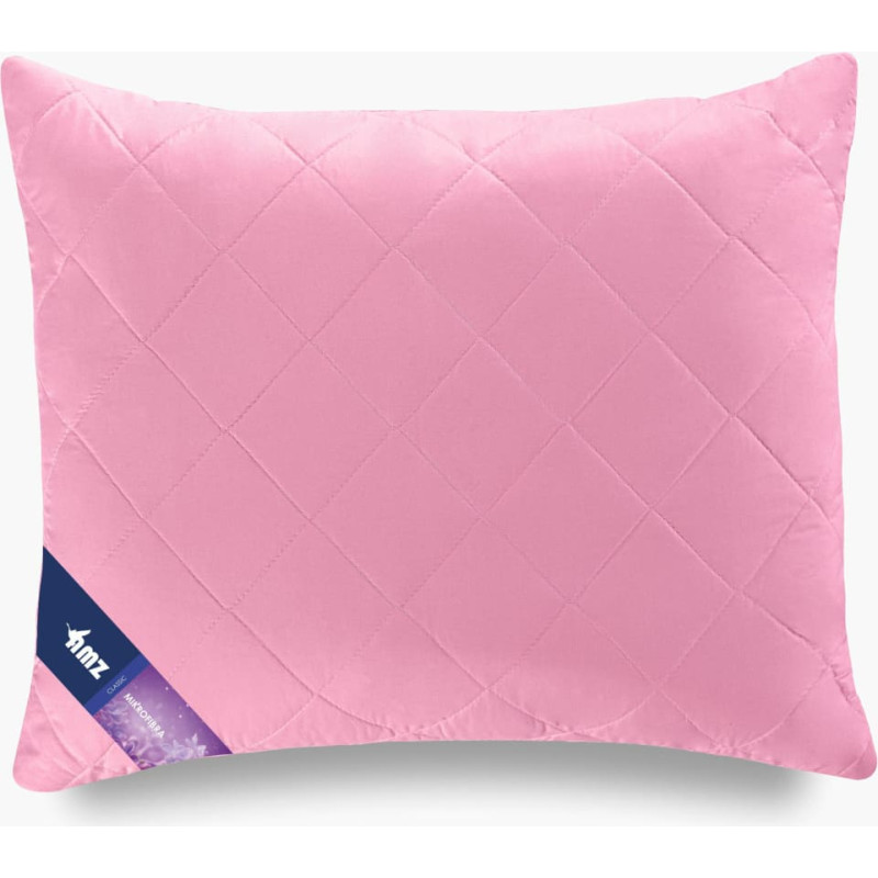 Antialerģisks spilvens 50x60 Mikrošķiedras stepēts 450g rozā