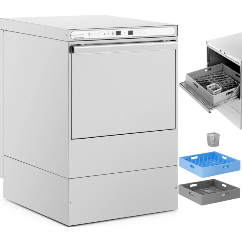 Royal Catering Zem letes trauku mazgājamā ma&scaron;īna, grozs 50 x 50 cm, līdz 60 cikliem/h, 6600 W