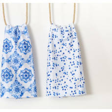 Irya Tekstil 2 virtuves lupatu komplekts Okeāna zils 38x60 zils balts MS HOME raksti