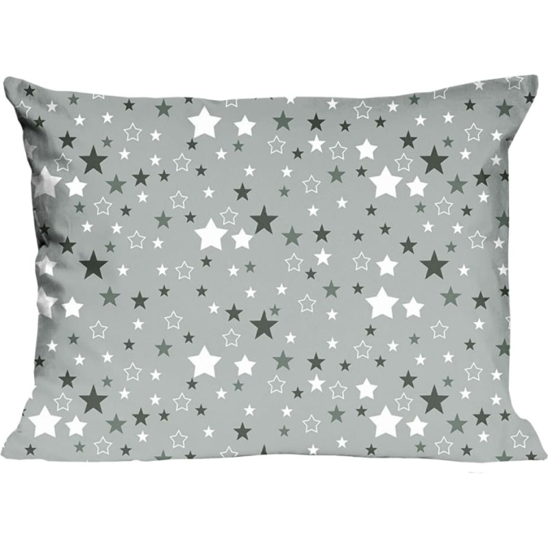 Kokvilnas spilvendrāna 40 x 40 366 000 zvaigznīšu pelēka, bērniem 24 g.
