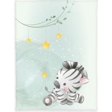 Bērnu sega 75x100 Zebra mint mikrošķiedra H24