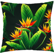 Botānisks ūdensizturīgs spilvens ar UV filtru 45x45 Krāsaini strelīcijas ziedi