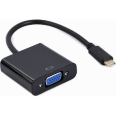 Adapteris USB Type-C Male - VGA Female 15 cm Black